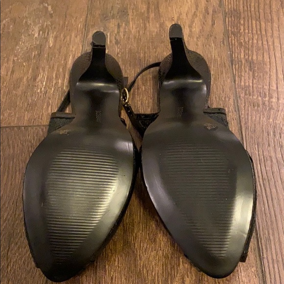 BCBGirls black peep toe slingback 3” heels 7.5 - Picture 5 of 7